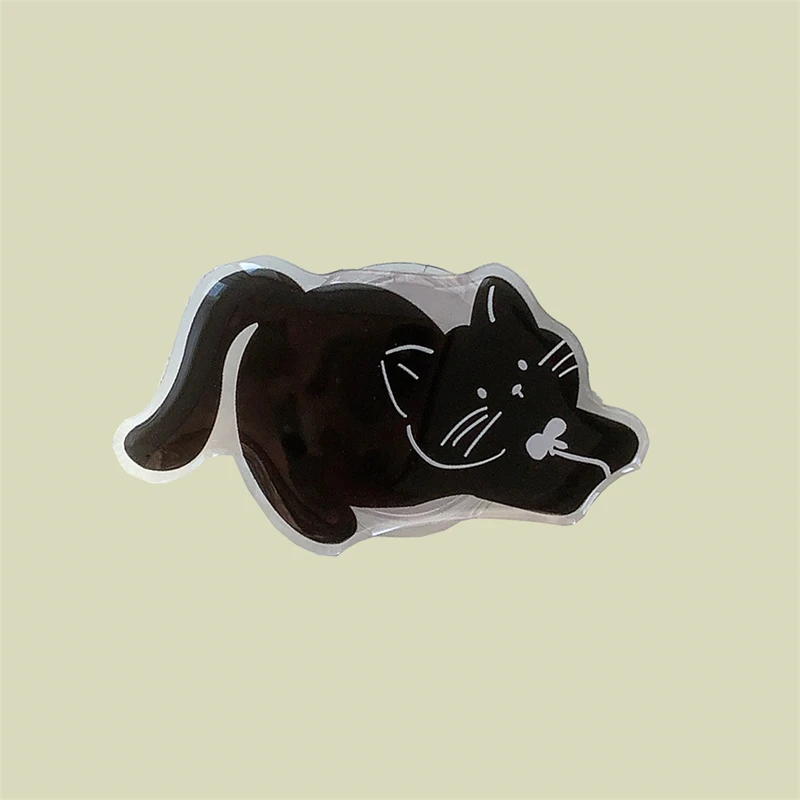 الكورية لطيف القط الأسود Griptok قوس آيفون 17 16 سامسونج محاكاة الغذاء العالمي ملحقات الهاتف حامل هاتف قبضة توك