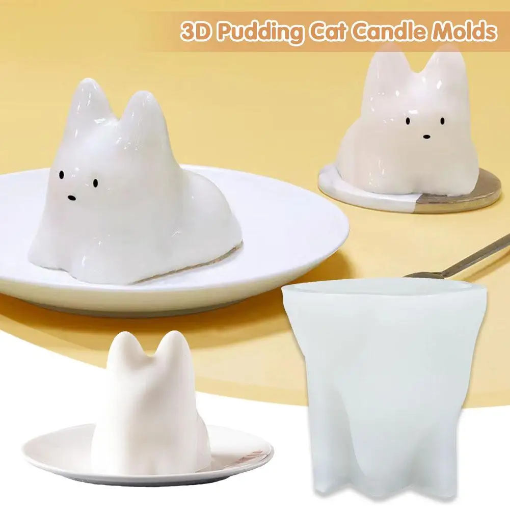 1pcs Cat Milk Pudding Silicone Mold Halloween Jelly Bowl Cake Cute Cake White Cold Ice Powder Mold Cake Decoration Accessories