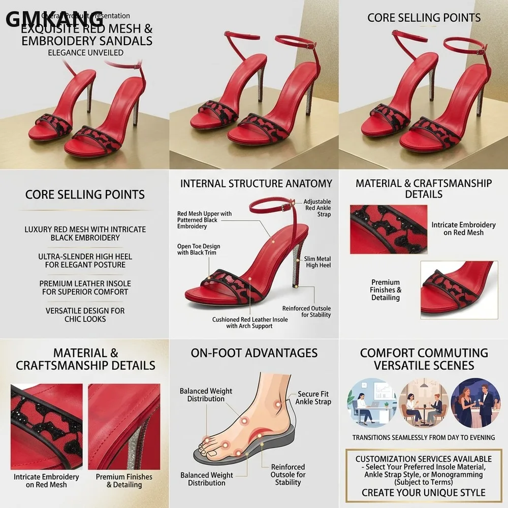 Women Crystal Ankle Wrap High Heel Sandals Sexy Open Toe Party Dress Shoes Elegant Stiletto Heels Summer Bridal Evening