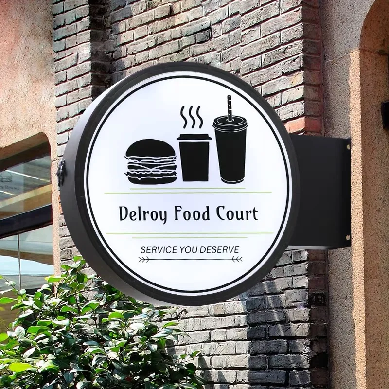 3D customizable acrylic box, shop logo, commercial sign