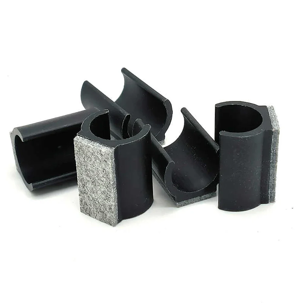 Felt Rubber Furniture Foot Pads Anti Slip U-Shaped Pipe Clamps Table Leg Covers Chair Pads  Floor Protection Covers Pipe Caps image 2