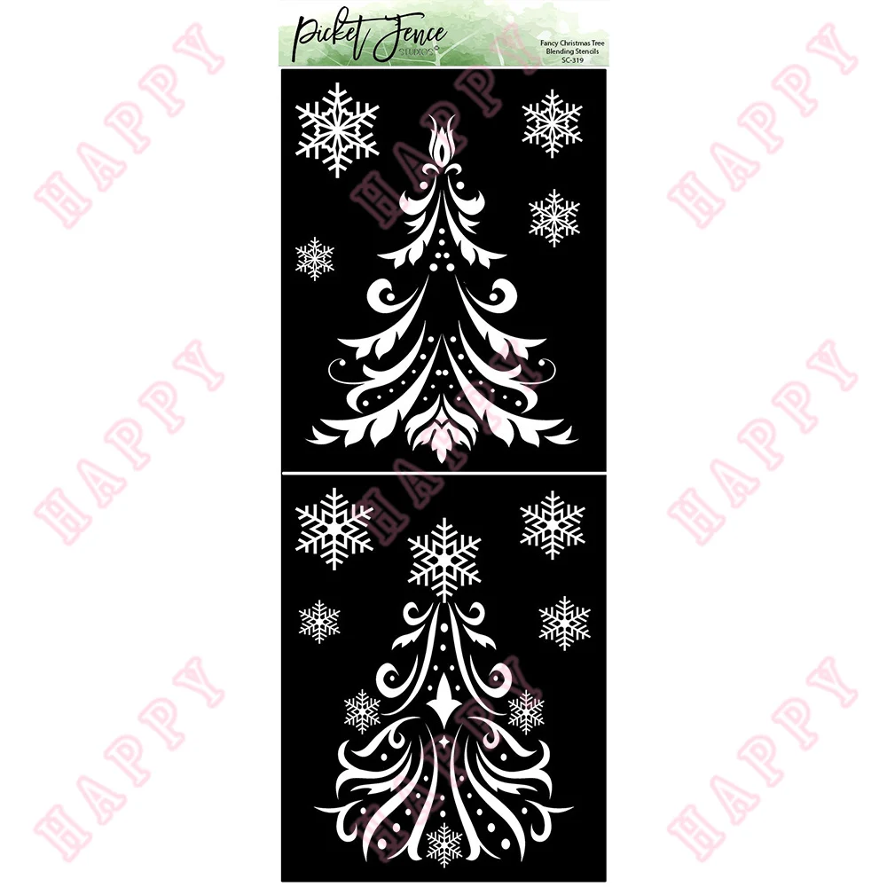 

New Fancy Christmas Tree Blending Stencils Decoration Embossing Scrapbooking Painting Phone Album DIY Paper Craft Fairy Layering