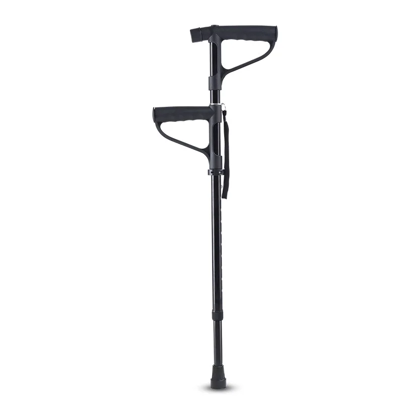 Walking Stick for Elderly Four-legged Non-slip Lightweight Crutches Multi-functional Residual Telescopic Tube Crutches