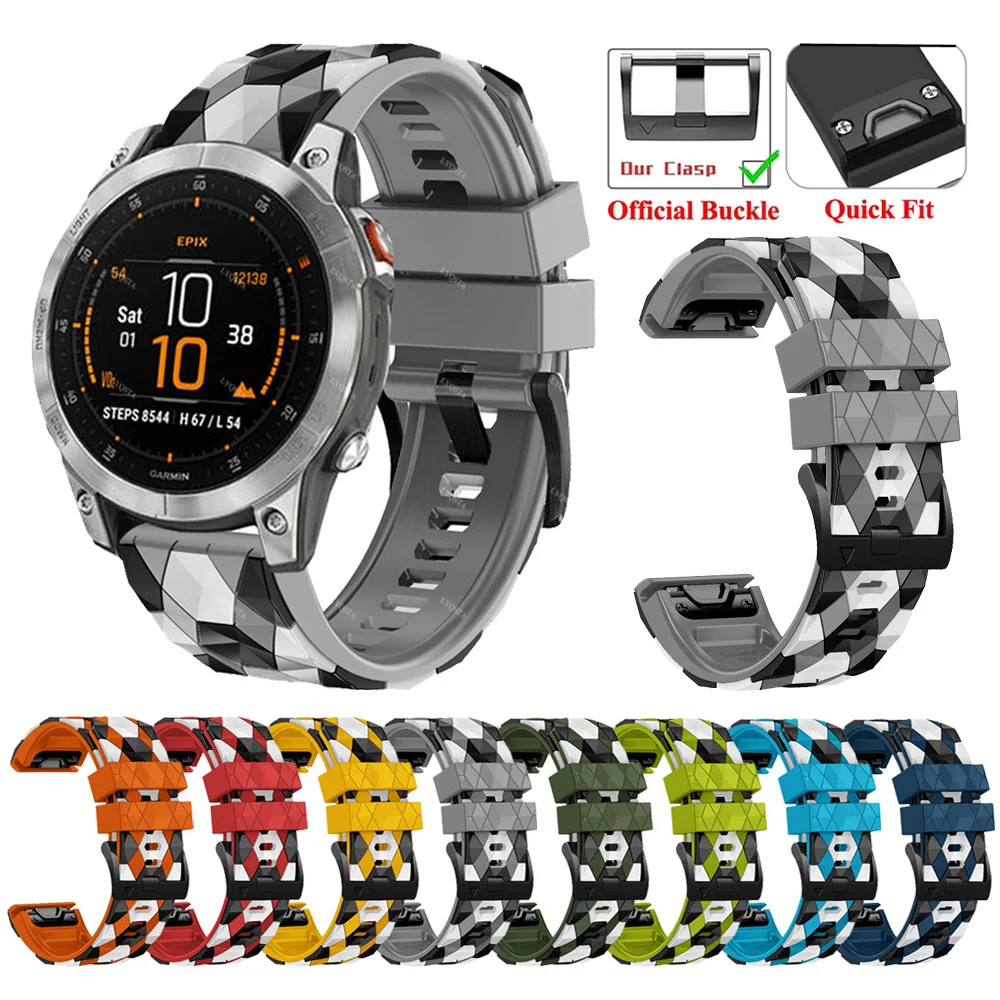 22mm 26mm Quickfit Strap Strap For Garmin Epix Pro 2 51mm 47mm Fenix 7X 7 Pro 6X 6 Pro 5X 5 Plus Wristband Silicone Bracelet