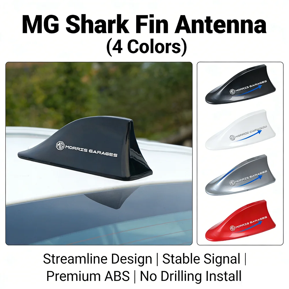 MG Shark Fin Antenna Car Roof Radio Signal Aerials Sticker For MG ZS HS MG3 MG5 MG6 GT Auto Exterior Accessories (4 Colors)