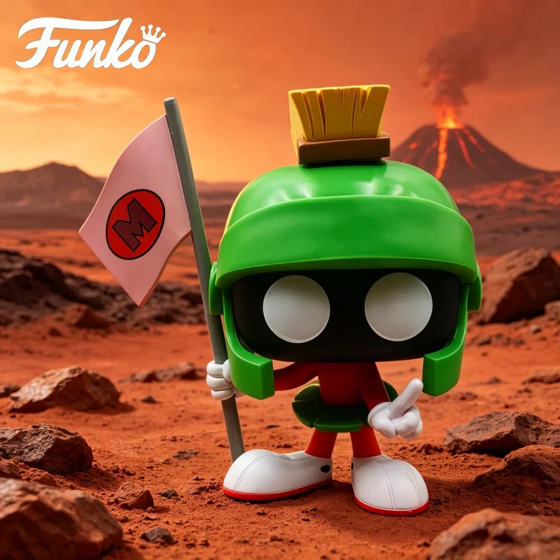 Funko Pop Looney Tunes Marvin The Martian Vinyl Action Figure Collectible Desk Decoration Birthday Present for Fans Hobbyists