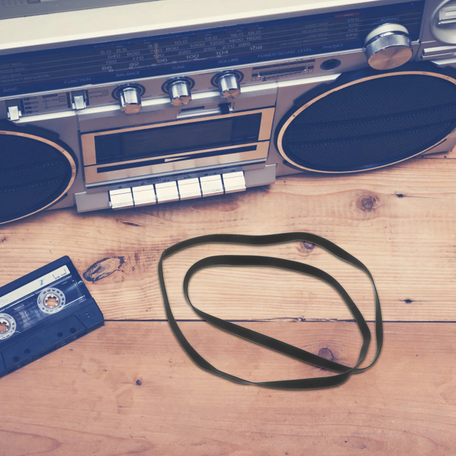 حزام مطاطي أسود لاستبدال مسجل مشغل الكاسيت، حزام محرك سلس ومتين، طقم تصليح سطح السفينة، أحزمة كاسيت مطاطية #2