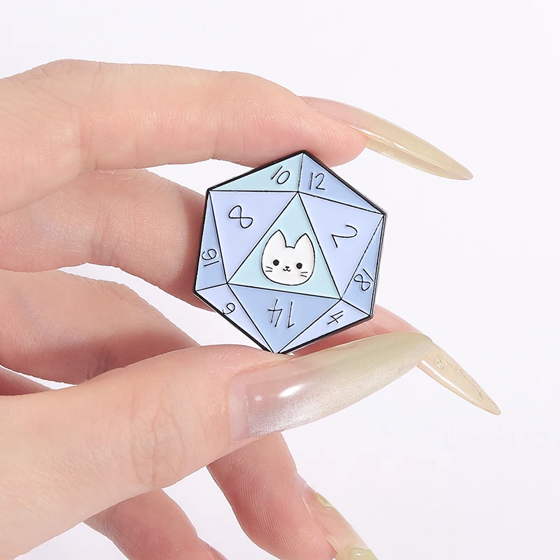 مضحك D20 النرد المينا دبوس لعبة آر بي جي قد تكون أسوأ هذا غرامة لهب النرد دبابيس شارة التلبيب مجوهرات هدية لمحبي الأصدقاء #6