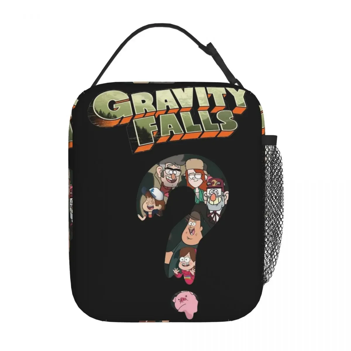 Gravitys Falls Funny Cartoon Thermal Insulated Lunch Bag for Picnic Portable Bento Box Cooler Thermal Food Box