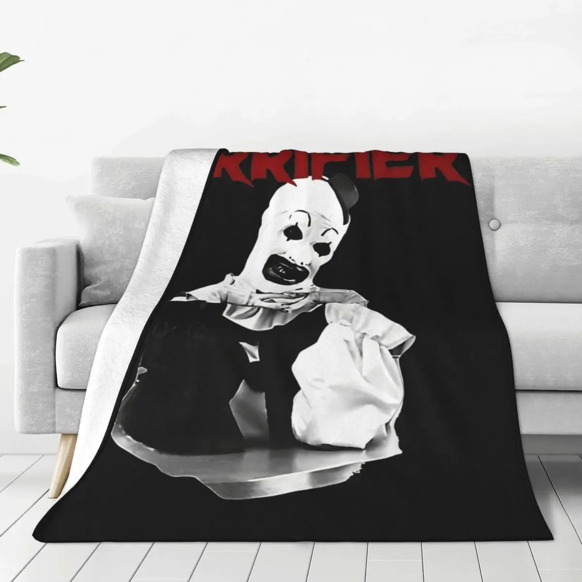 The Terrifier Art The Clown Flannel Blanket Super Soft Bedding Throws for Living Room Picnic Street Trend Bedspread Sofa Cover