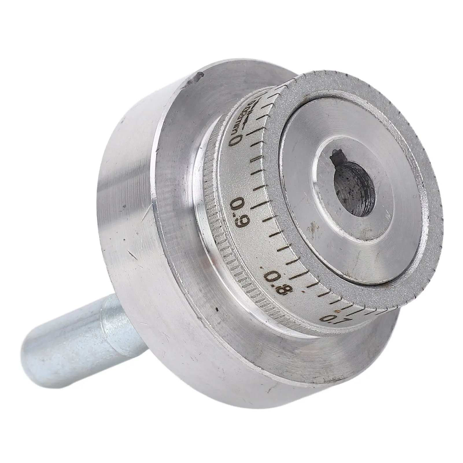 Mini Lathe Hand Wheel with Handle Crank Aluminum Alloy 50mm 2in 0‑1mm Scale Circle Size