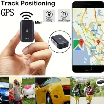 ミニリアルタイムカーGPSトラッカー,音声制御,録音ロケーター,HDマイク,wifi,lbs,GPS,POS,紛失防止装置,gf21