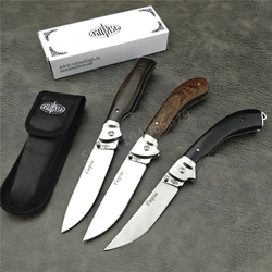 Quality Russian Folding Pocket Knife 440C Blade Ebony Handle Tactical Knives Outdoor EDC Tool Hiking Survival Hunting Tool