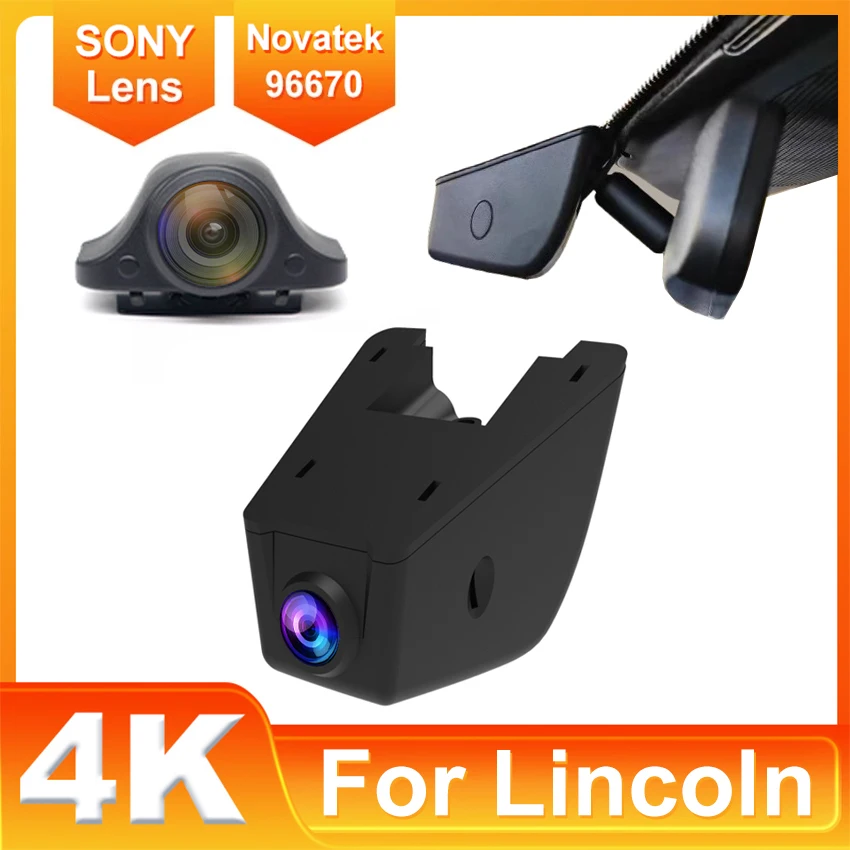 

Dashcam For Lincoln Aviator Nautilus Navigator Corsair 2020 2021 2022 2023 Plug and play Dash Cam Camera 4K,Special Car DVR WIFI