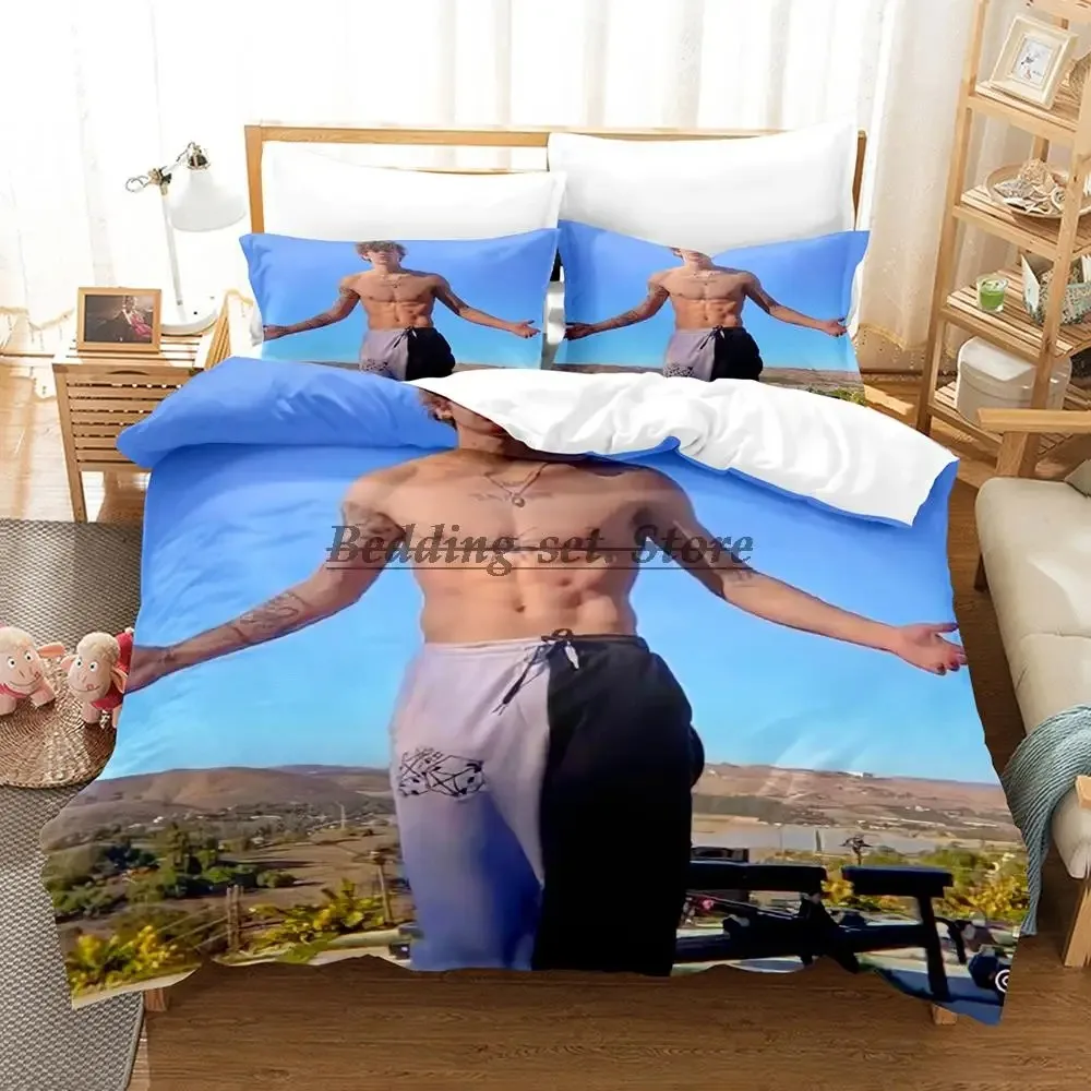 New Vinnie hacker Merch Bedding Set Single Twin Full Queen King Size Bed Set Aldult Kid Bedroom Duvetcover Sets 3D Bed Sheet Set