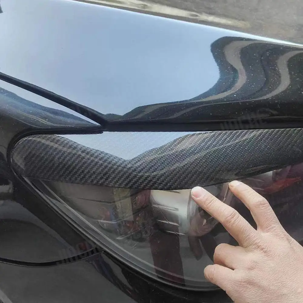 

Carbon Fiber Headlights Stickers Eyebrow Eyelids Trim Headlamp Eye Lid Cover for BMW 7 Series G01 2009-2015 Car Decor Accessorie