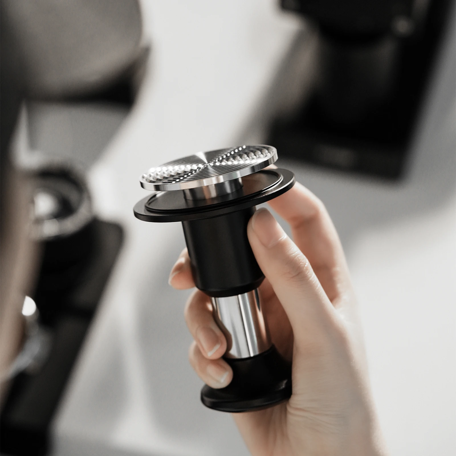 MHW-3BOMBER Knight Impact Tamper 4-Spring Espresso Tamper مع 30lbs ضغط ردود الفعل سدادة قهوة لدك القهوة الدقيق