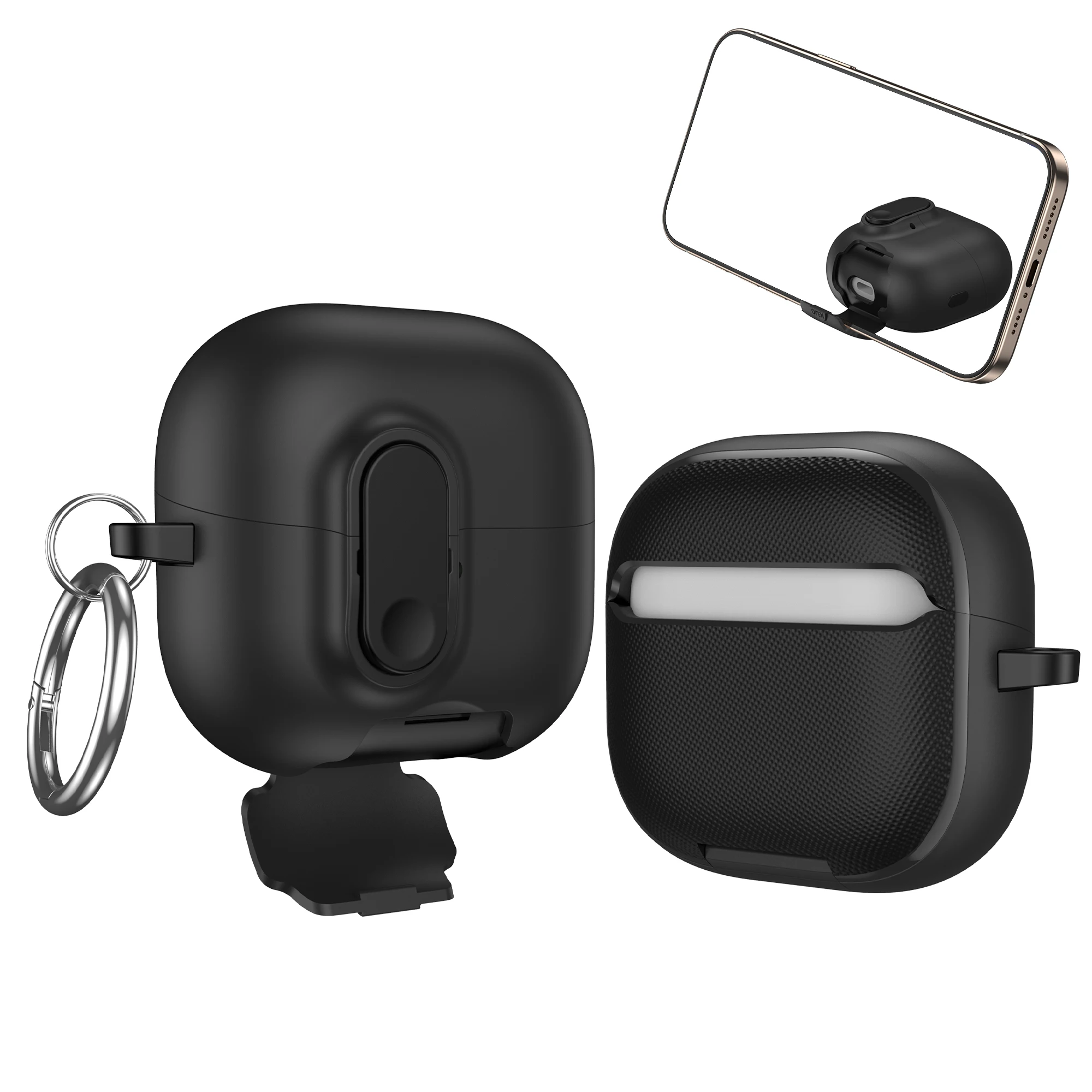 HUAWEI FreeClip 2 Black [シリコンケース装着済み] 2025 Case for Huawei FreeClip 2/ FreeClip Earphone Case with