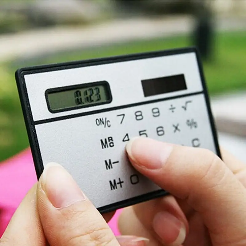 Ultra-Thin Handheld Computador Do Escritório, Calculadora de Cartão Solar, Mini Pocket Calculator, Laser Pointer, Scientific Paper Cutter, Estudantes