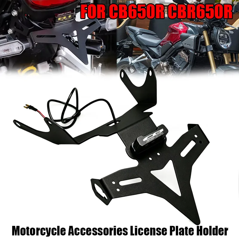 2026 NEW Motorcycle Foldable License Plate Holder Tail Tidy Fender Eliminator For CBR650R CB650R CB CBR 650R 2021-2025 Parts