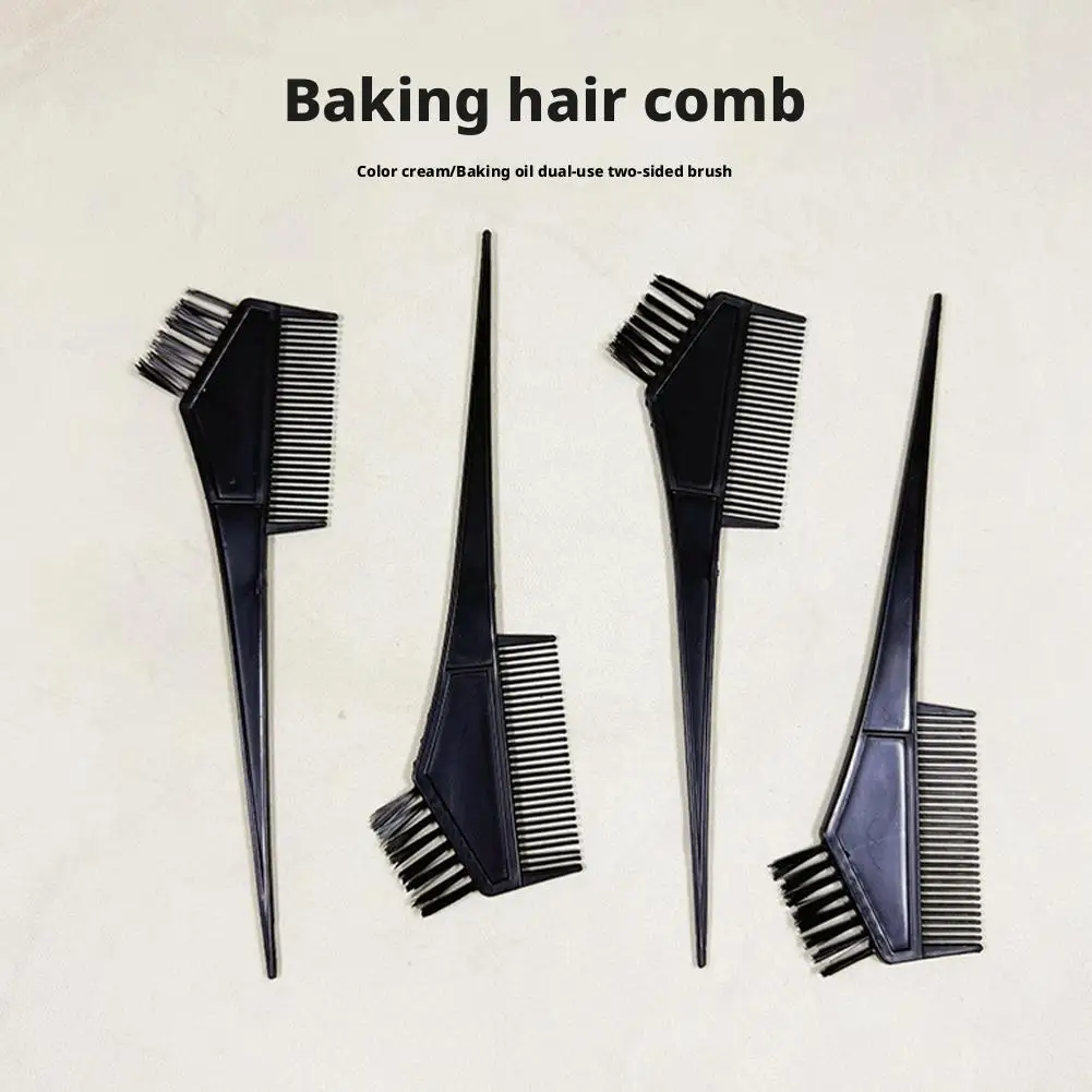 4Pcs Home Salon Hair Dyeing Brush Set Hair Dyeing Cream Bowl Coloring Brush Comb Kits Hair Tint Applicator Barber Styling Tool view 4