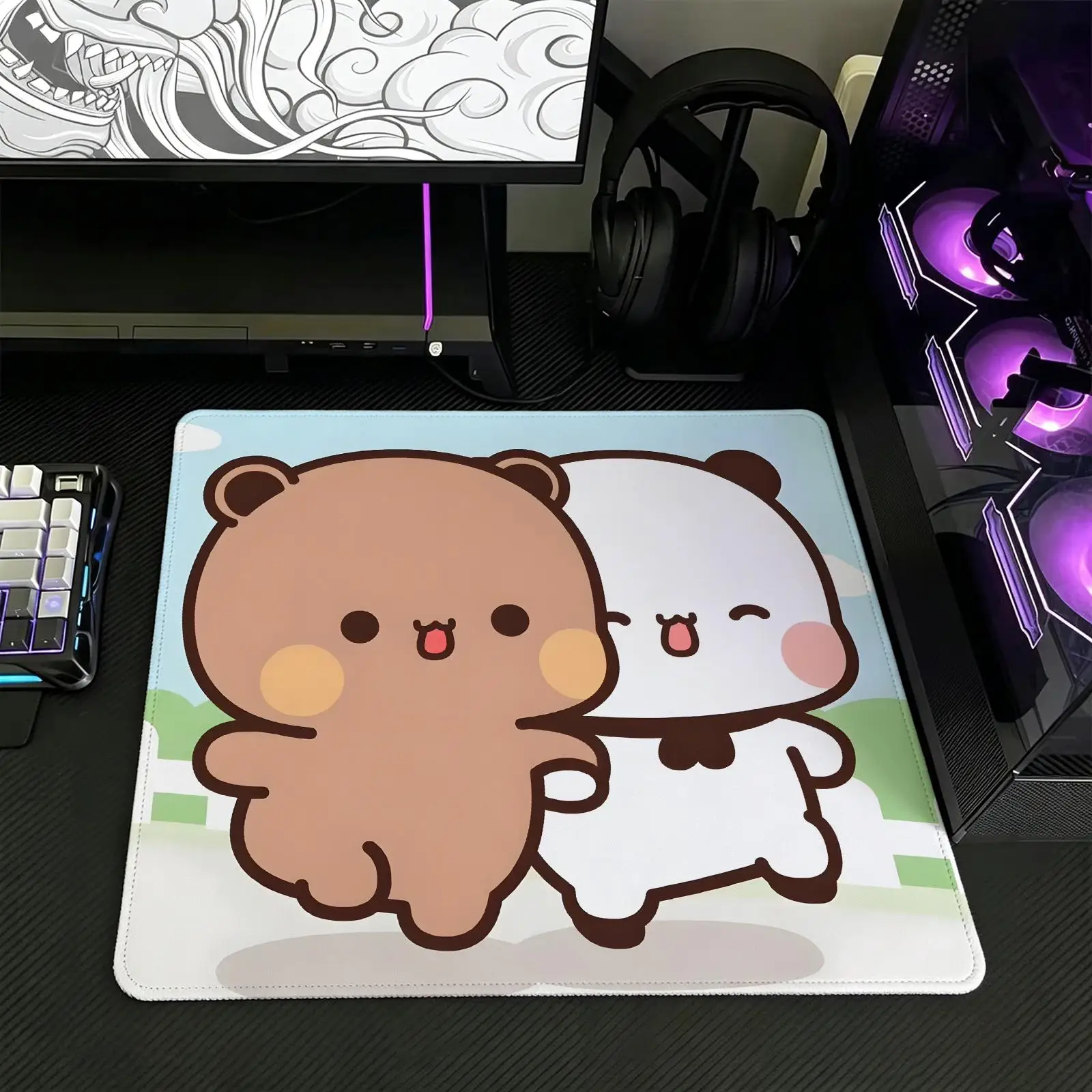 Cute BuBu DuDu Mouse Pad Regular gaming mouse pad  Office mouse pad Laptop desk mat Stitched edge S/M/L size mouse pad
