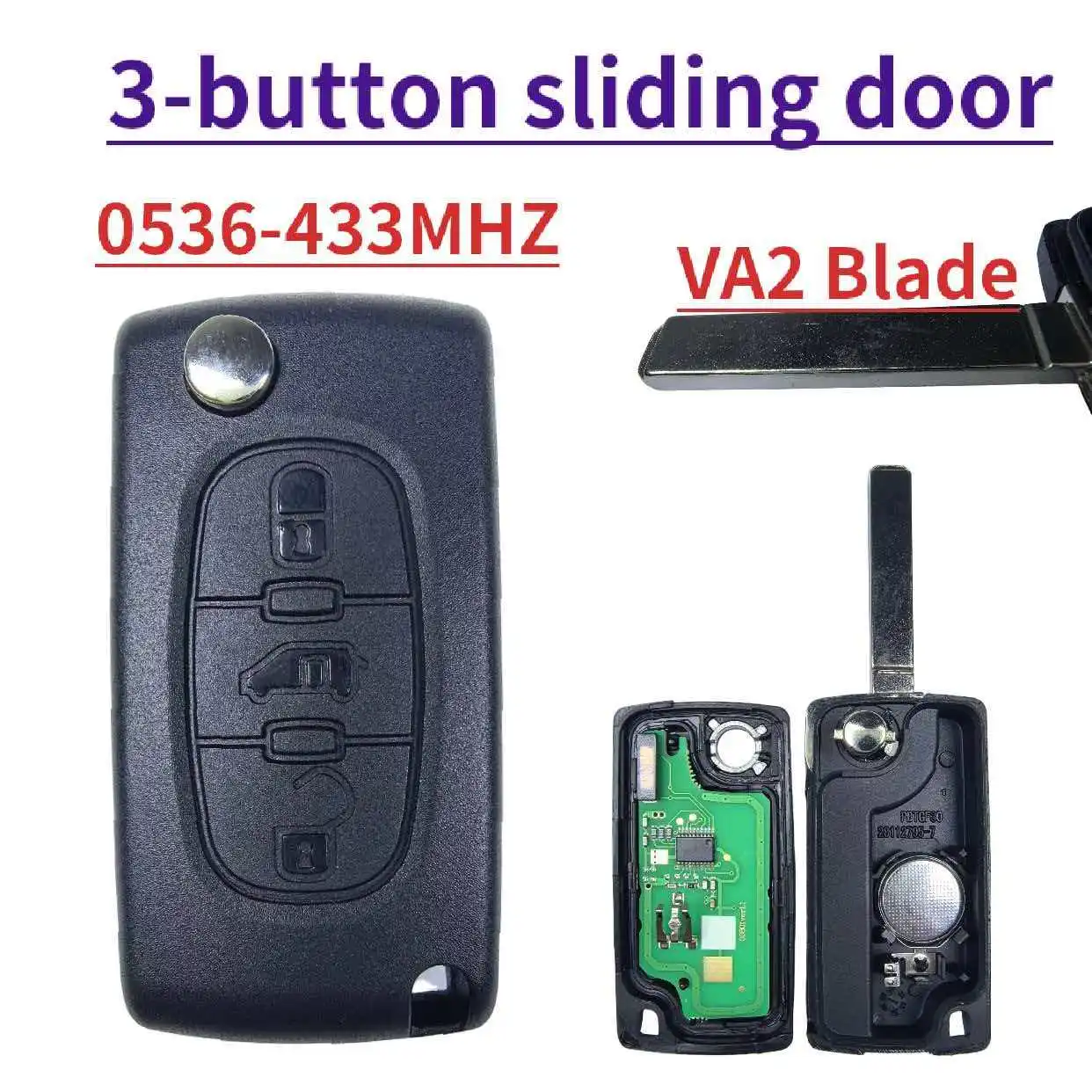0536/0523 ASK/FSK HU83/VA2 Für Peugeot 207 307 308 407 607 807 Für Citroen C2 C3 C4 C5 C6 Xsara Berlingo Klappbarer Autoschlüssel – Detail 8