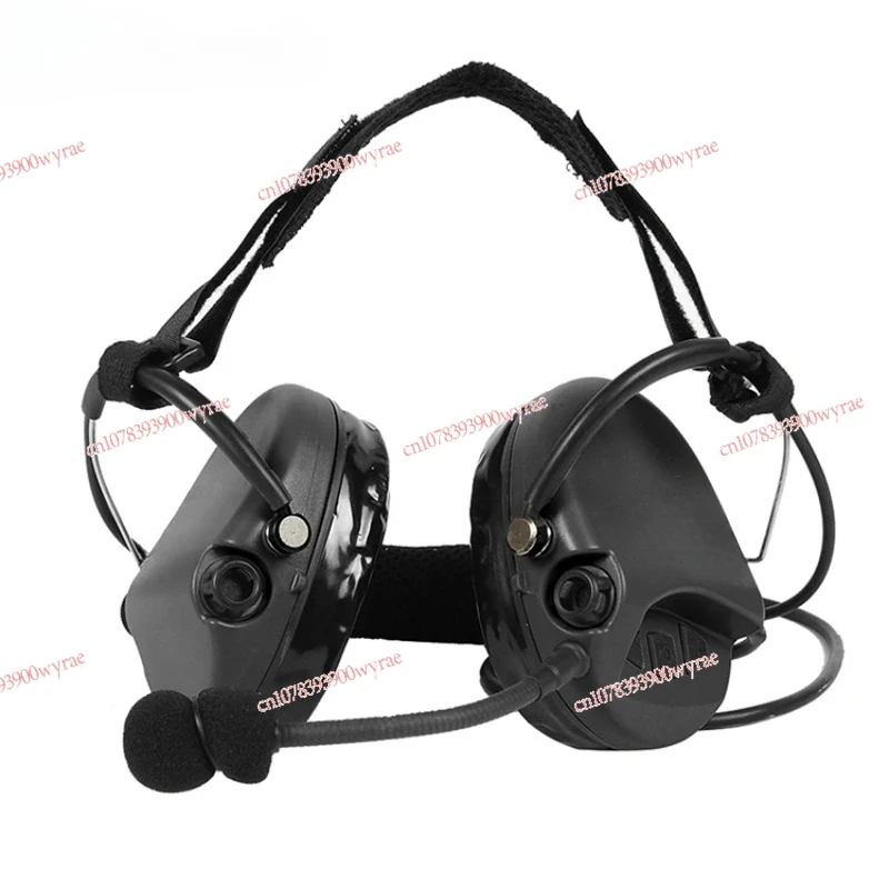 Headset high with silicone earmuffs noise canceling pickup headphones black