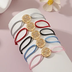 New Simple Fashion Women Shell Round Design Rope Bracelet Lace up Chain Adjustable Rope Bracelet jewelry accessory