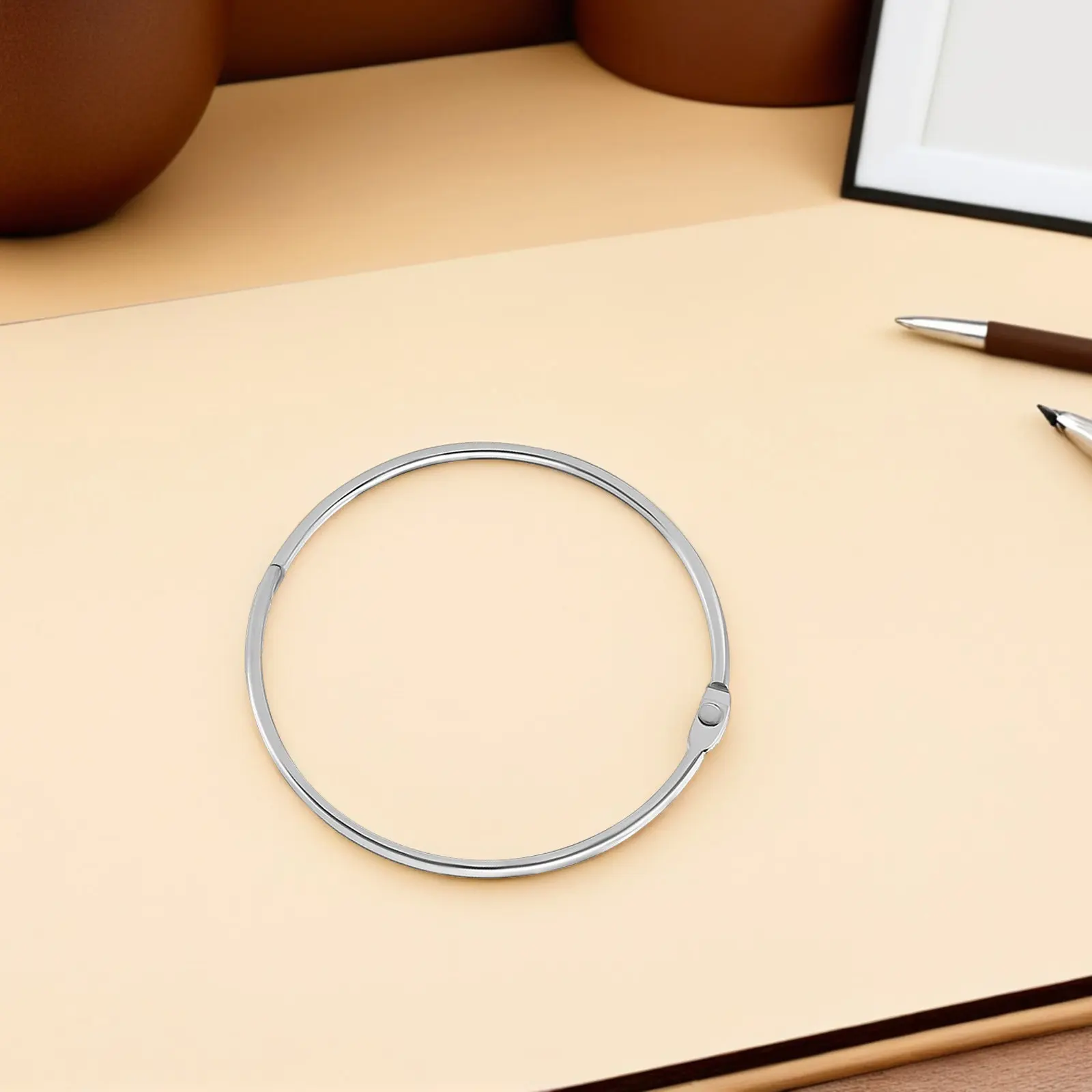 12Pcs Round Metal Loose Binder Rings 4 Inch Openable Book Rings for Office Ring Fasteners Flashcards Crafts Reports
