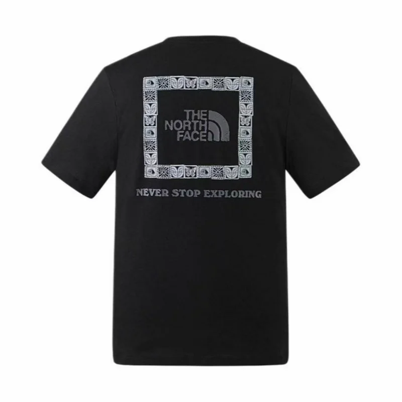 The North Face Paisley Print FlashDry Quick Dry Crew Neck Short Sleeve T Shirt Loose Fit Breathable Outdoor Sports