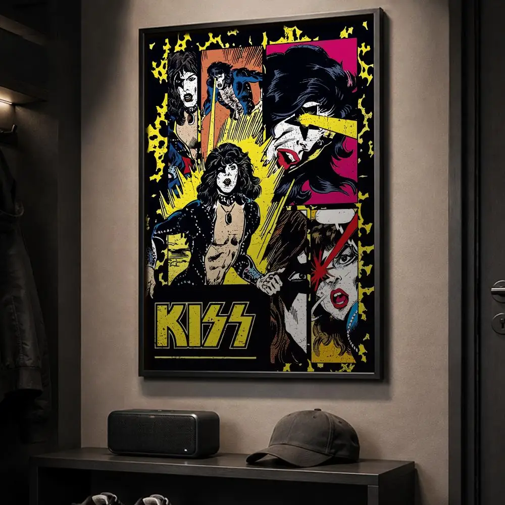 Vintage Heavy Metal K-Kiss Band Poster HD Home Wall Stickers House Hallway Living Room Bedroom Bar Office Decor Art Prints view 4