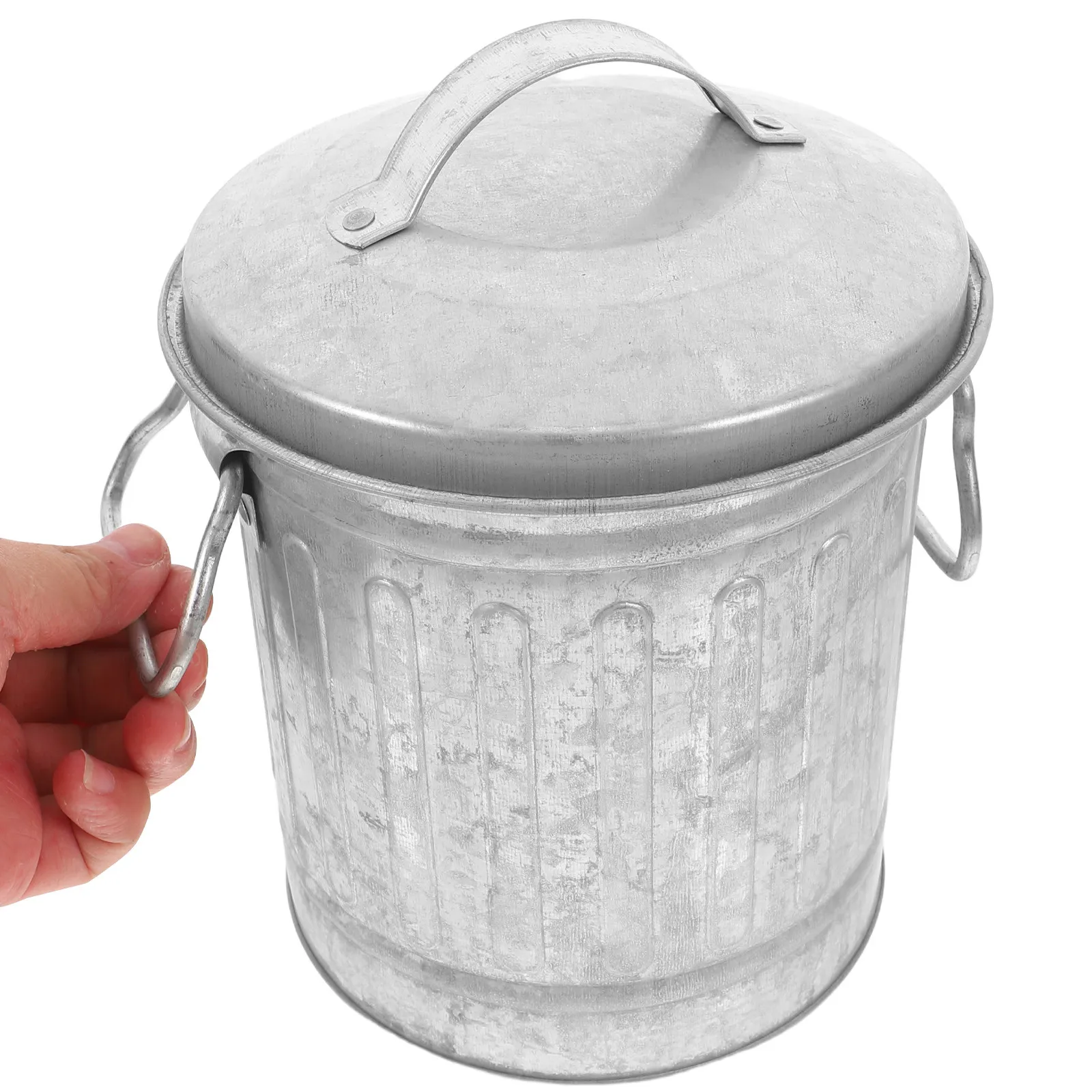 Bucket Shaped Desktop Trash Bin Mini Office Rubbish Bin Home Wastebasket Creative Storage Container Decorative Convenient Small