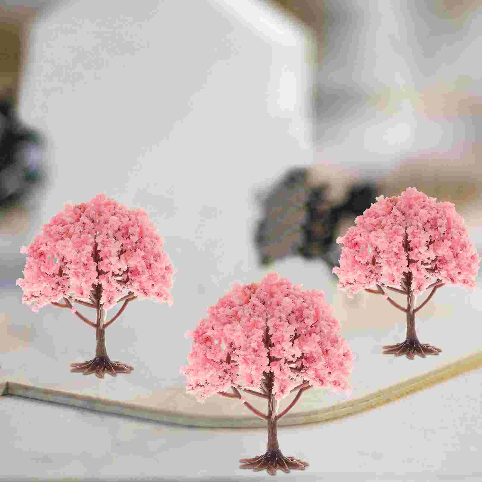 10 Pcs Architectural Tree Model Small Artificial Plants Faux Indoor Mini Trees for Crafts Fake Photo Prop