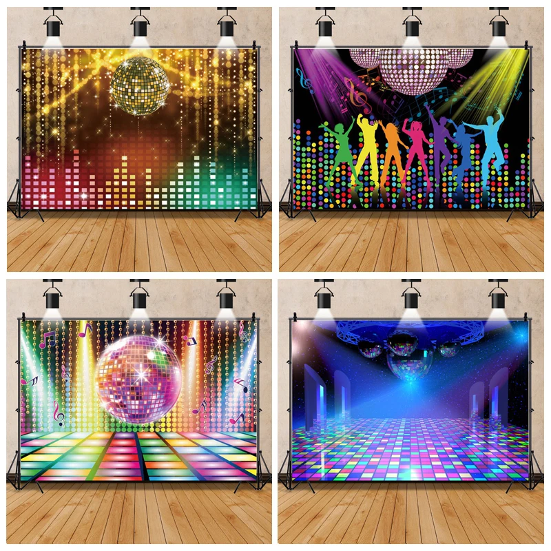 Shiny Gold String Dots Disco Birthday Carnival Party Ball Stage Portrait Photography Background Photo Backdrop Photo Studio