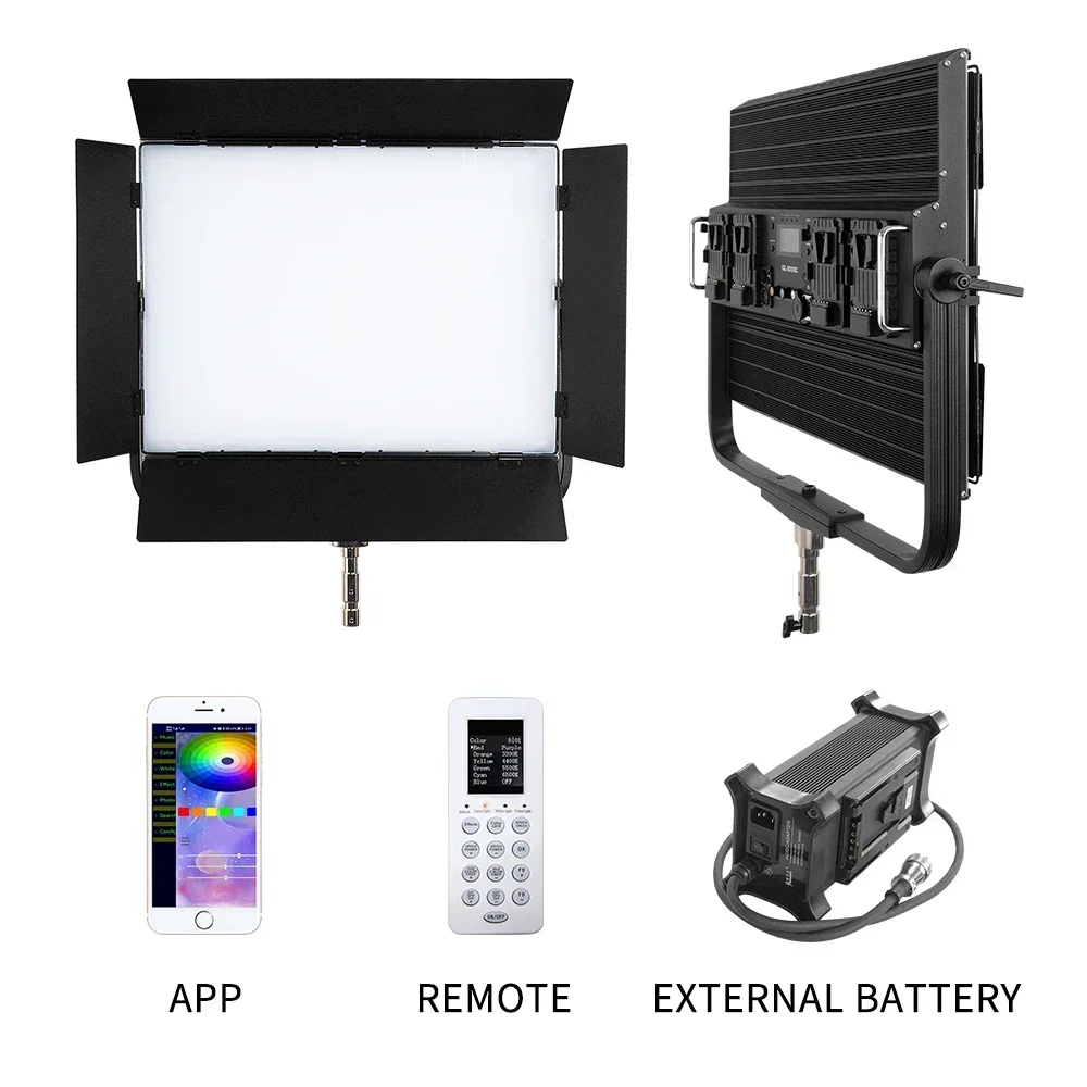 

YIDOBLO Ultrathin LED Light 300W/400W/500W Pro RGBW Panel Light With APP Control Pure Metal Photographic Studio Video Light