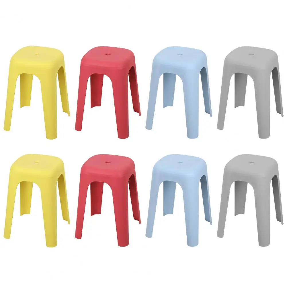 Stackable Stools, 17 Inch Plastic Nesting Stools, Classroom Stools Backless Chairs for Home Party, Office, School, Students, Adu