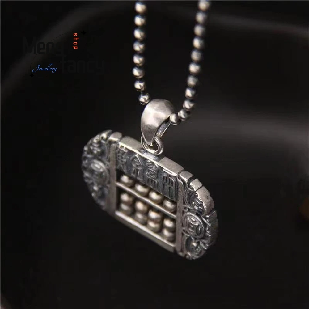 New Abacus Pendant Women's Sweater Chain, Retro Rotating Abacus, Gold Ten Thousand Taels Pendant Fashion Elegant Luxury Jewelry