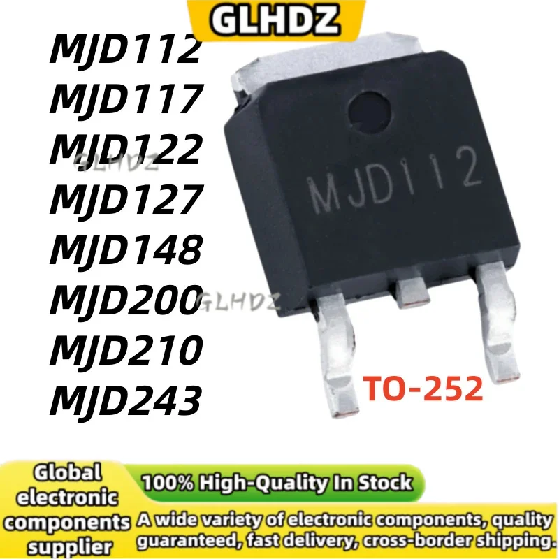 100%NEW 10PCS MJD112 MJD117 MJD122 MJD127 MJD148 MJD200 MJD210 MJD243 TO-252 in stock