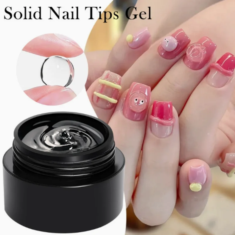 Semi Solid Modeling Gel with Metallic Mirror Powder Nail Brush Set Nail Art Carving Multi functional Gel