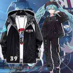 Two-Dimensional Hatsune Miku Functional Rider Theme Jacket Hooded Boy Girl Couple Sun Protection Jacket Anime Peripheral Clothes