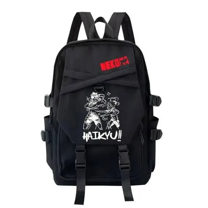 Black White Student Teens School Bags Large Capacity Mochilas Backpacks For Gift Anime Game