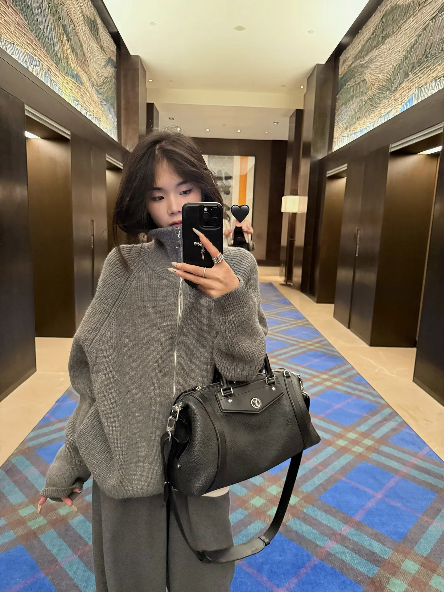 

ay High Collar Loose Knitted Sweater Women's Autumn Faion Commute Sle Long Sve Warmth Emitting Zipper Closure Top