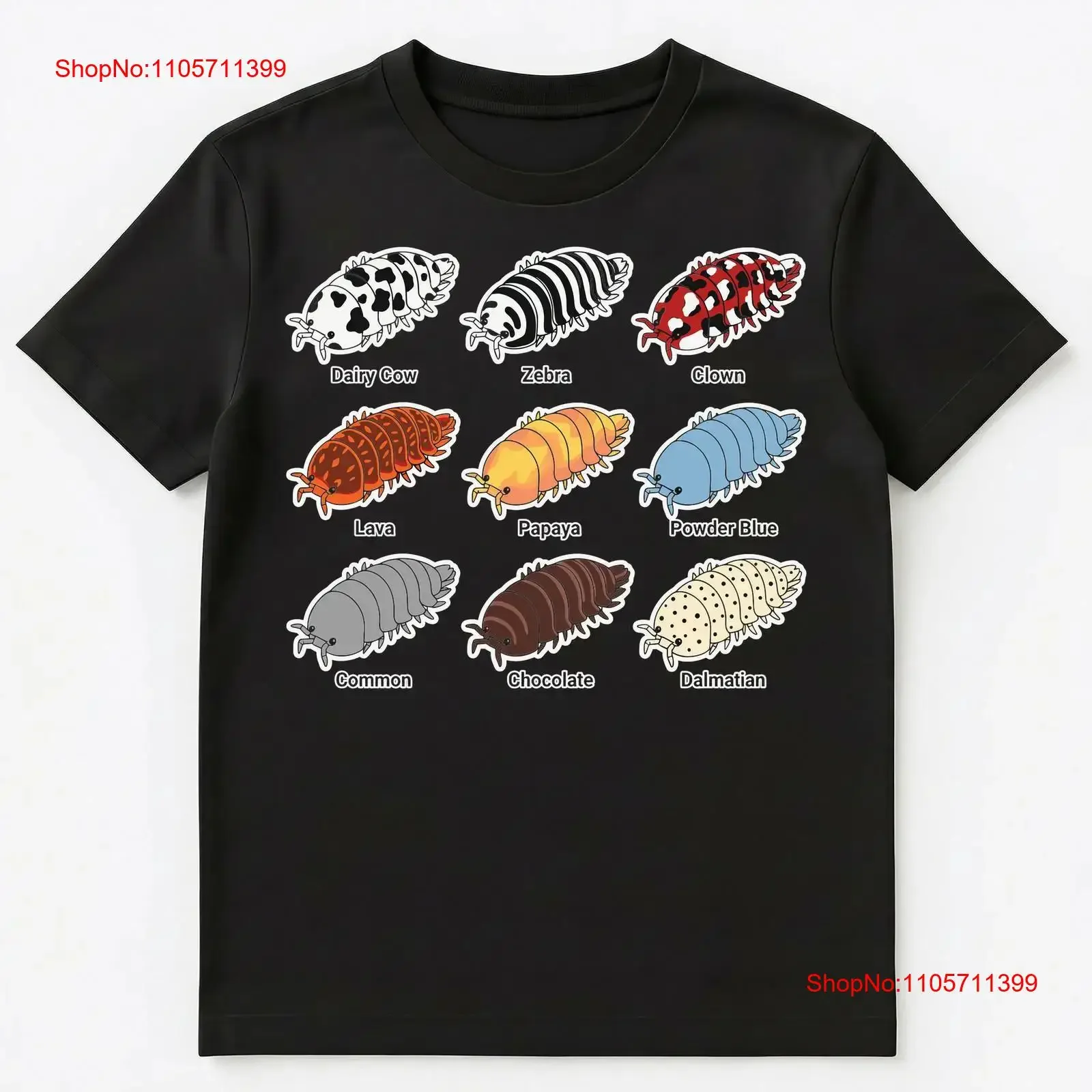Isopod Enthusiast Unique Morphs Entomology T Shirt long or short sleeves vintage Washed designer clothes Soft Casual Stylish