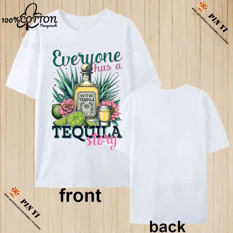 قائمة جديدة أزياء تيكيلا أرخص من العلاج للجنسين قمم مريحة البساطة فضفاضة الشارع الشهير Crewneck تي شيرتات قطن #5