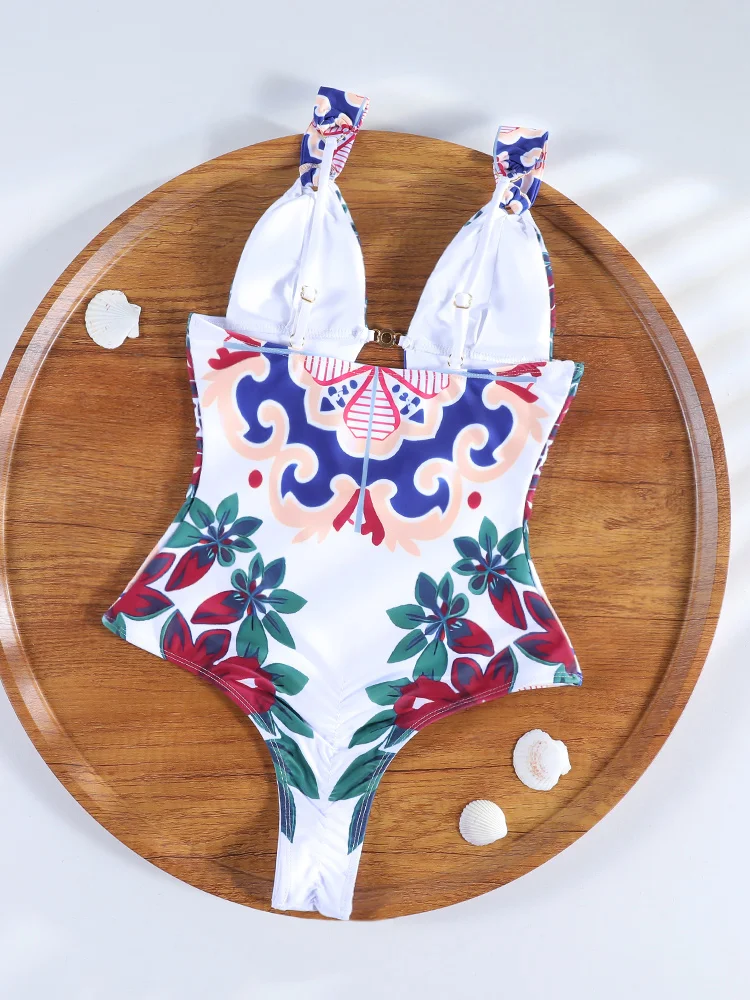 Traje de Baño Zrtak 2026 de Una Pieza con Estampado, Traje de Baño Sexy para Mujer, Traje de Baño Triangular para Playa