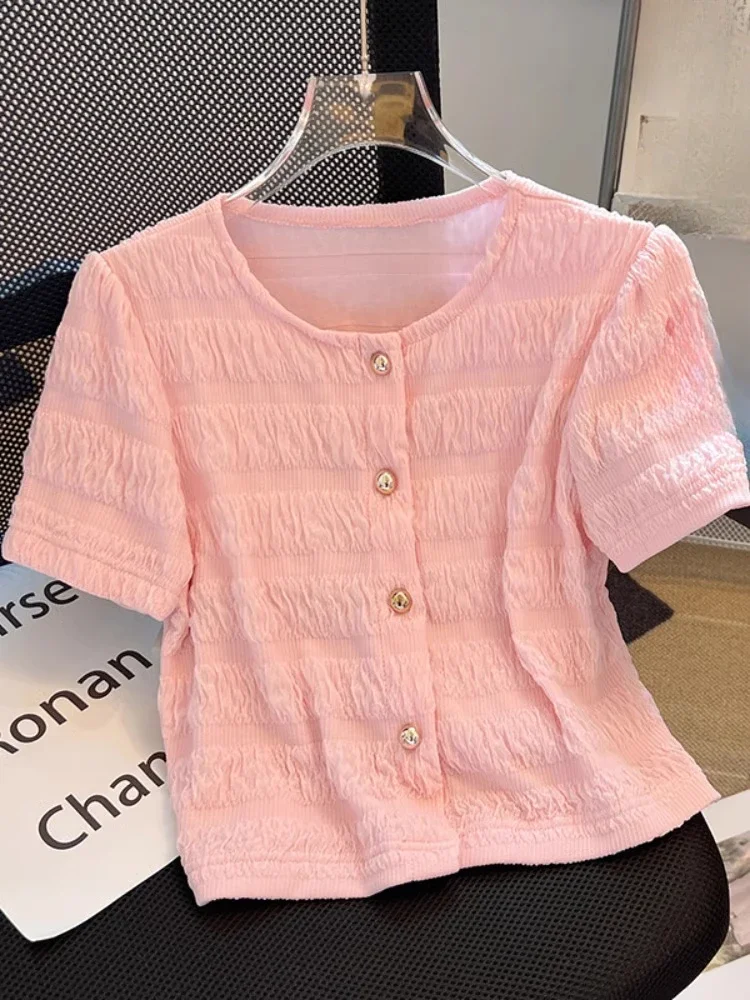 

Puff Sleeve Blouses Solid Spring Summer Sweet Korean Fashion Women Shirts Elegant Chic Vintage Blusas Feminina