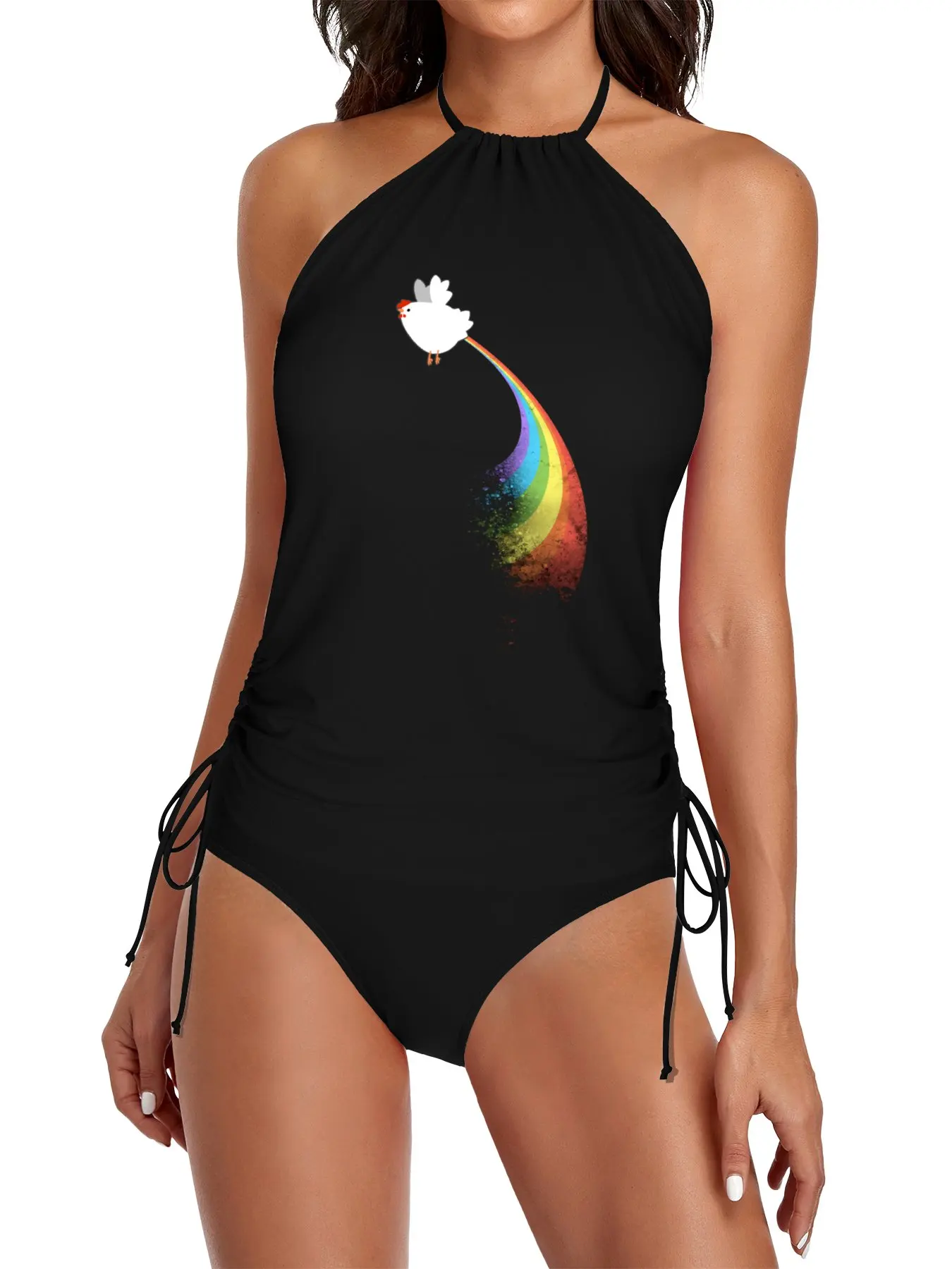 

Magical Chicken Farts Split Swimsuit Set women's bikinis 2025 Women's summer tunic bikinis sets woman Clothing female