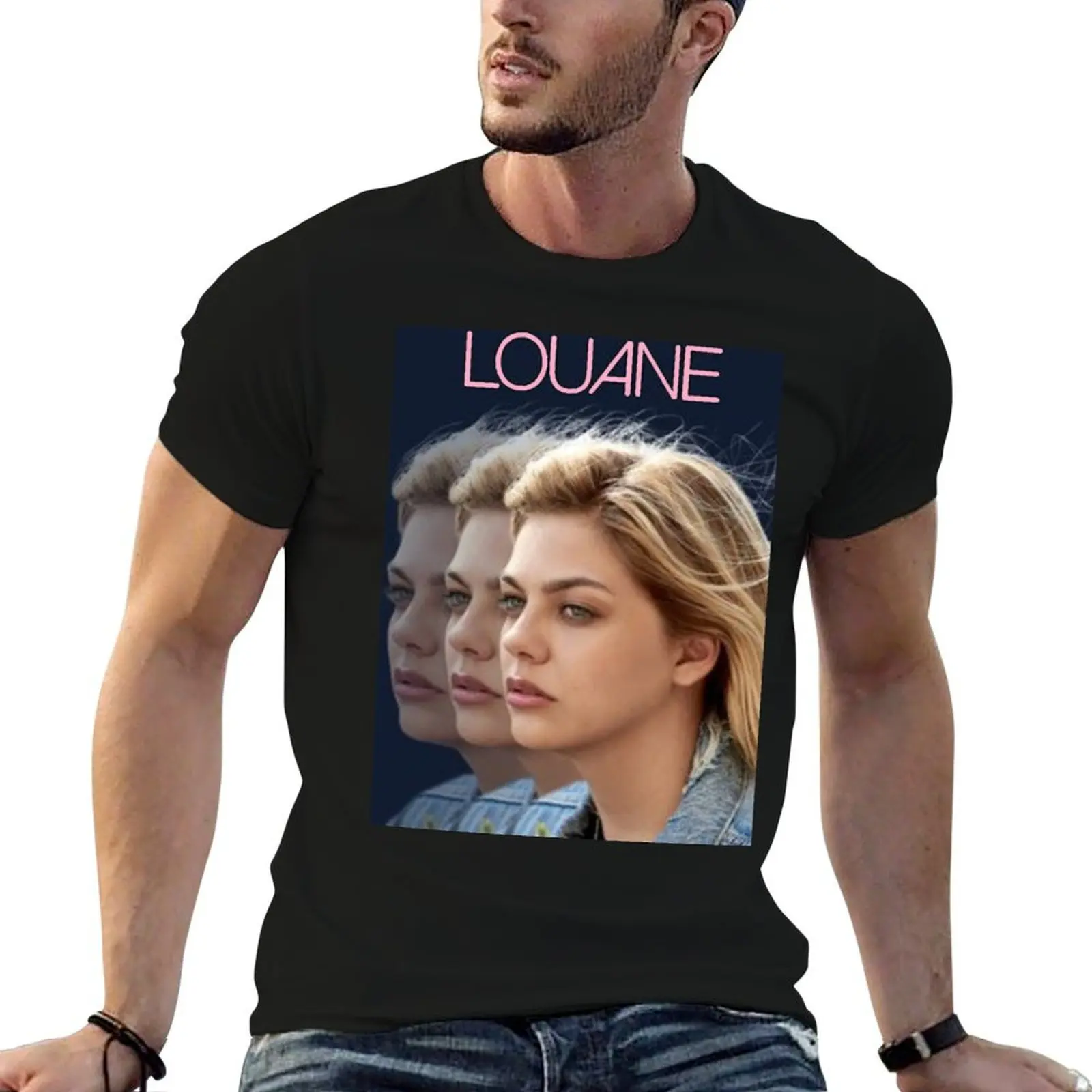

louane T-Shirt black cotton t-shirt plain for man package man tshirt T-Shirt