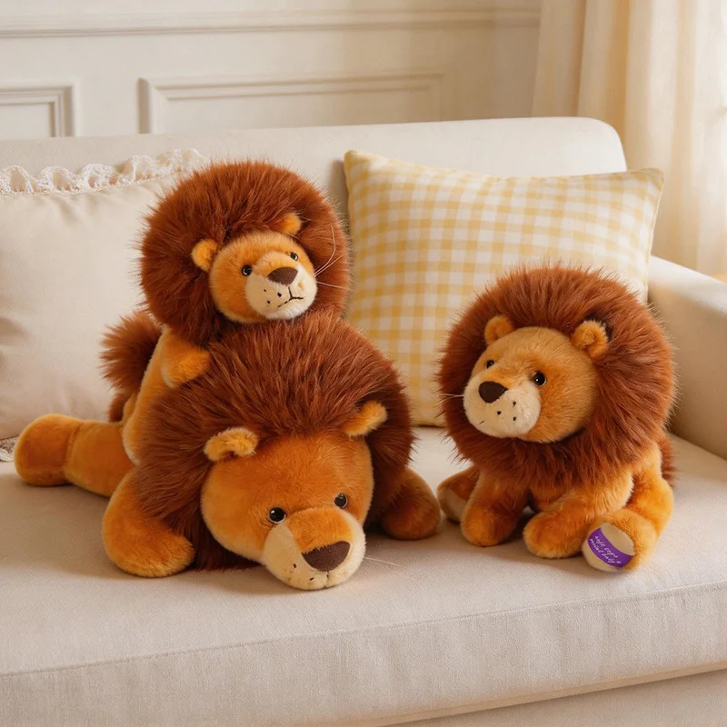 

Cartoon Cute Fluffly Long Hair Lion Plush Toys Kawaii Stuffed Animals Soft Lions Dolls Plushie Pillow Sofa Cushion Girls Gifts